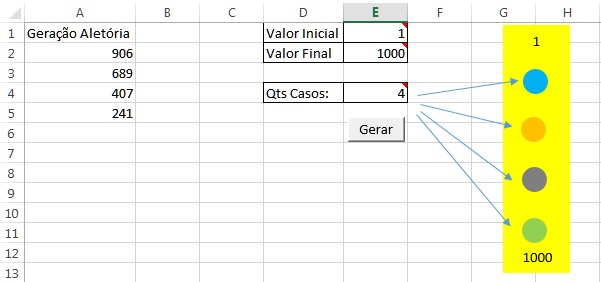 Gerar números aleatórios no Excel sem repetição