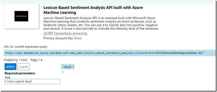 Sentiment Analysis In Excel With Azure Machine Learning And Power Query