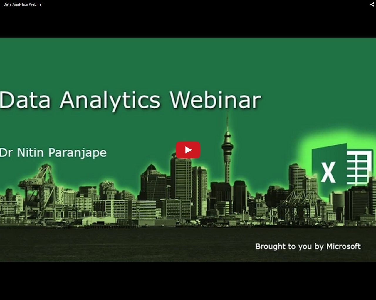 Data Analytics Webinar Video